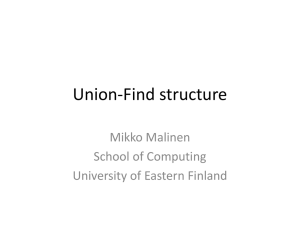 Union-find (by M.I.Malinen)