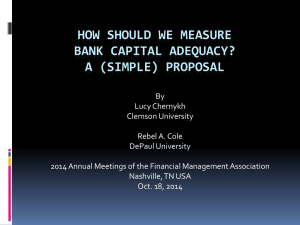 How should we measure bank capital adequacy