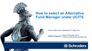 How to select an Alternative Fund Manager under UCITS