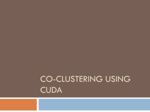 Co-clustering using CUDA