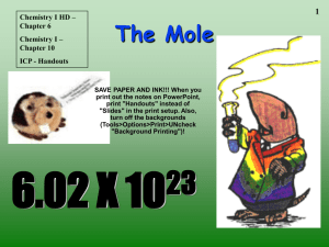 Power Point for The Mole