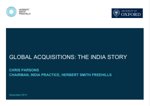 Global Acquisitions | the India story