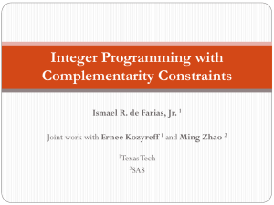 Integer programming with complementarity constraints