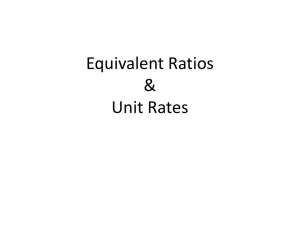 Equivalent Ratios & Unit Rates