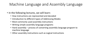 Machine Language and Assembly Language (in )