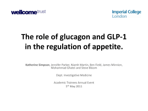 Co-administration of glucagon and GLP-1