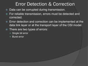 0sir Error Detection & correction