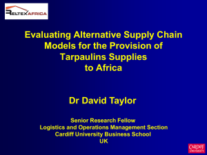 Evaluating Alternative Supply Chain Models for the