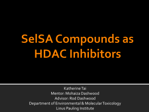 HDAC Inhibition of SelSA Compounds