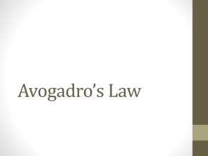Avogadro`s Law