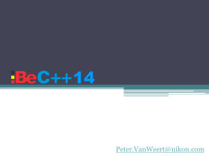 Presentation: “What`s new in C++14″ by Peter Van Weert