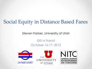 Social Equity in Distance Based Fares