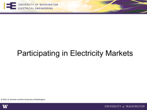 Participating in Markets - University of Washington