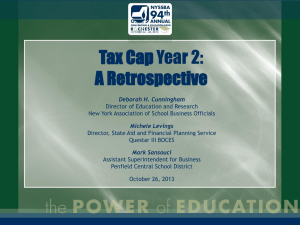 Tax Cap Year 2 - New York State Association of School Business