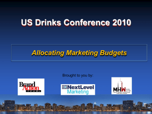 Allocating Marketing Budgets by Jeff Grindrod