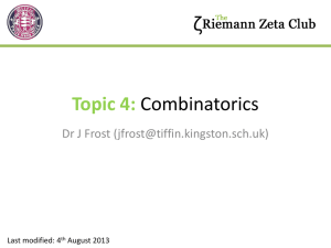 Combinatorics Slides