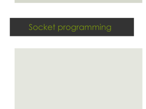 Lecture 5: Socket programming