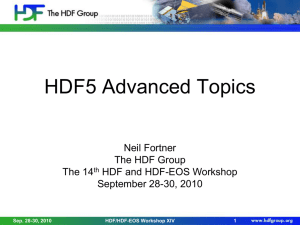 Presentation - HDF-EOS Tools and Information Center