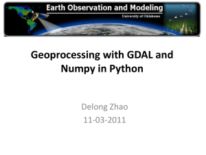 11042011Geoprocessing with Python and Numpy