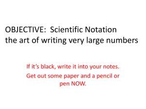 Scientific Notation I