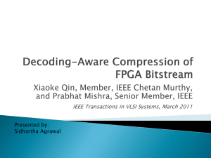 Decoding-Aware Compression of FPGA Bitstream