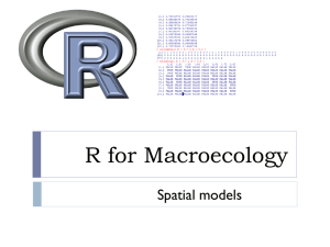 R for Macroecology Lecture 6