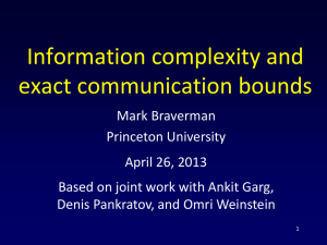 Information complexity and exact communication bounds