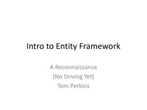 2. Intro to Entity Framework (Recon)
