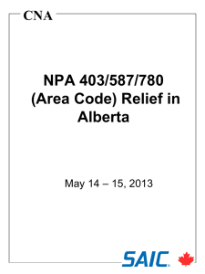 NPA 403/587/780 Presentation for May 14, 2013 RPC