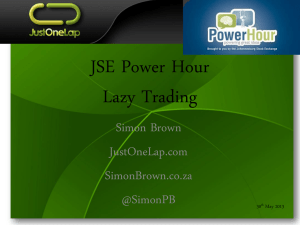30052013-JustOneLap PowerHour Simon Brown - Lazy Trading