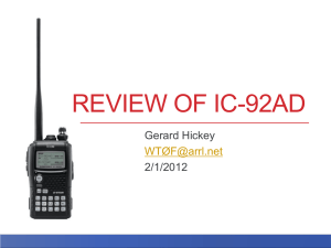 Review of IC-92AD - Tukwila Radio Club