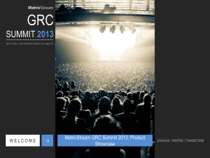 2013 - MetricStream GRC Summit 2015