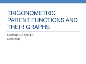 Trigonometric Parent Functions and their Graphs