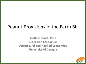 Peanut - Extension Agricultural Economics
