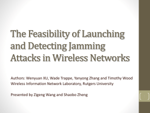 A REVIEW : *The Feasibility of Launching and Detecting Jamming