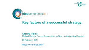 Andrew Riddle, Medical Director Person Responsible, Nuffield