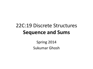 Sequence and Sums