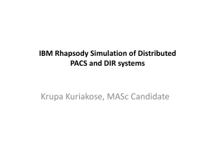 IBM Rhapsody simulation of distributed PACS and DIR systems
