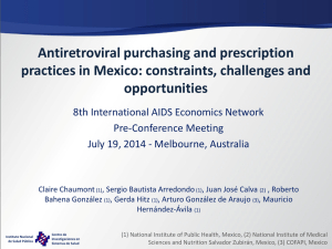 Antiretroviral purchasing and prescription practices in Mexico