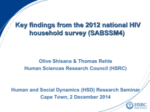 Trends in HIV prevalence and HIV incidence in South Africa