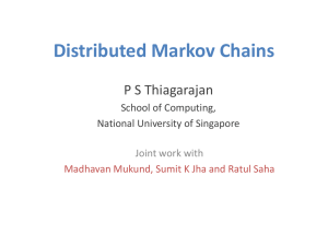 Distributed Markov Chains