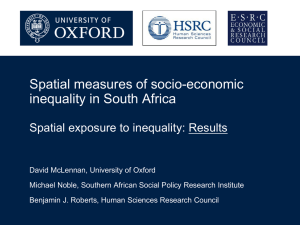 McLennan, Noble, Roberts social exposure to inequality. Results