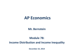 Module 78 - Income Distribution and Income Inequality