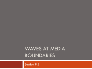 9-2 Waves at Media Boundaries