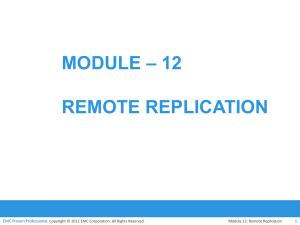 Module – 12 Remote Replication