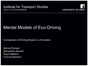 Mental Models of Eco-Driving - Institute for Transport Studies