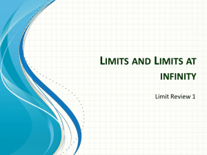 Limits and Limits at infinity