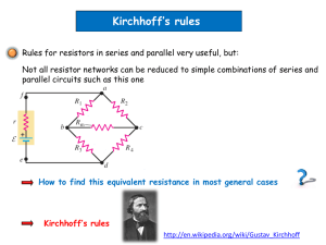 Kirchhoff`s rules