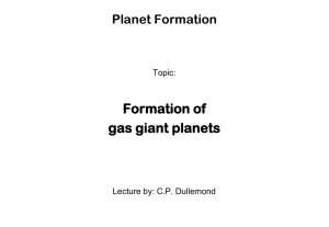 Gas giant planet formation