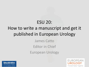 How to get your manuscript published in European Urology by Prof